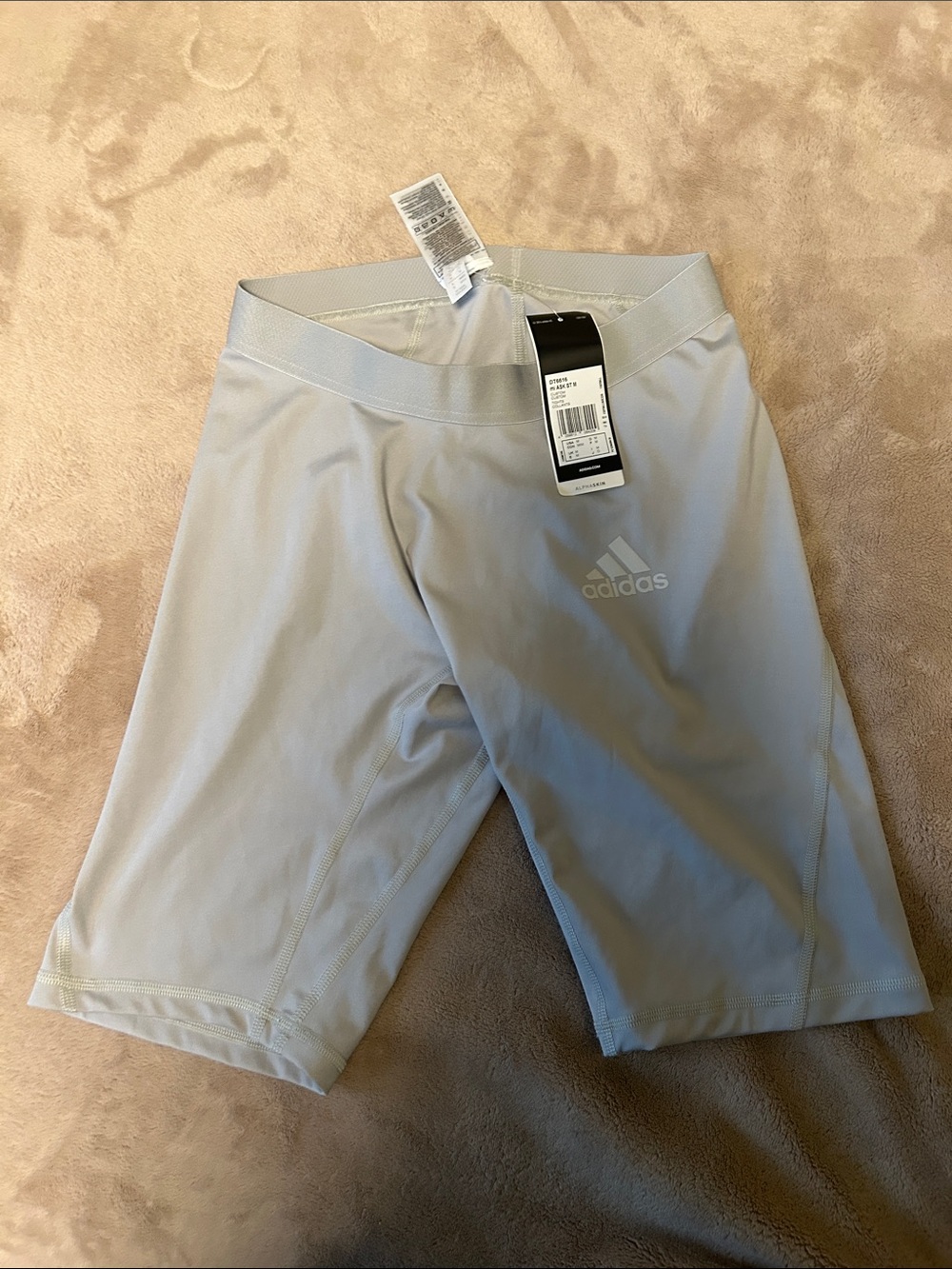 adidas Light Gray AlphaSkin Compression Tights